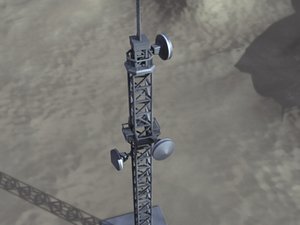 telecommunication tower communication 3d model