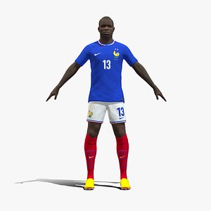 3D 3D Rigged NGolo Kante France Euro 2024
