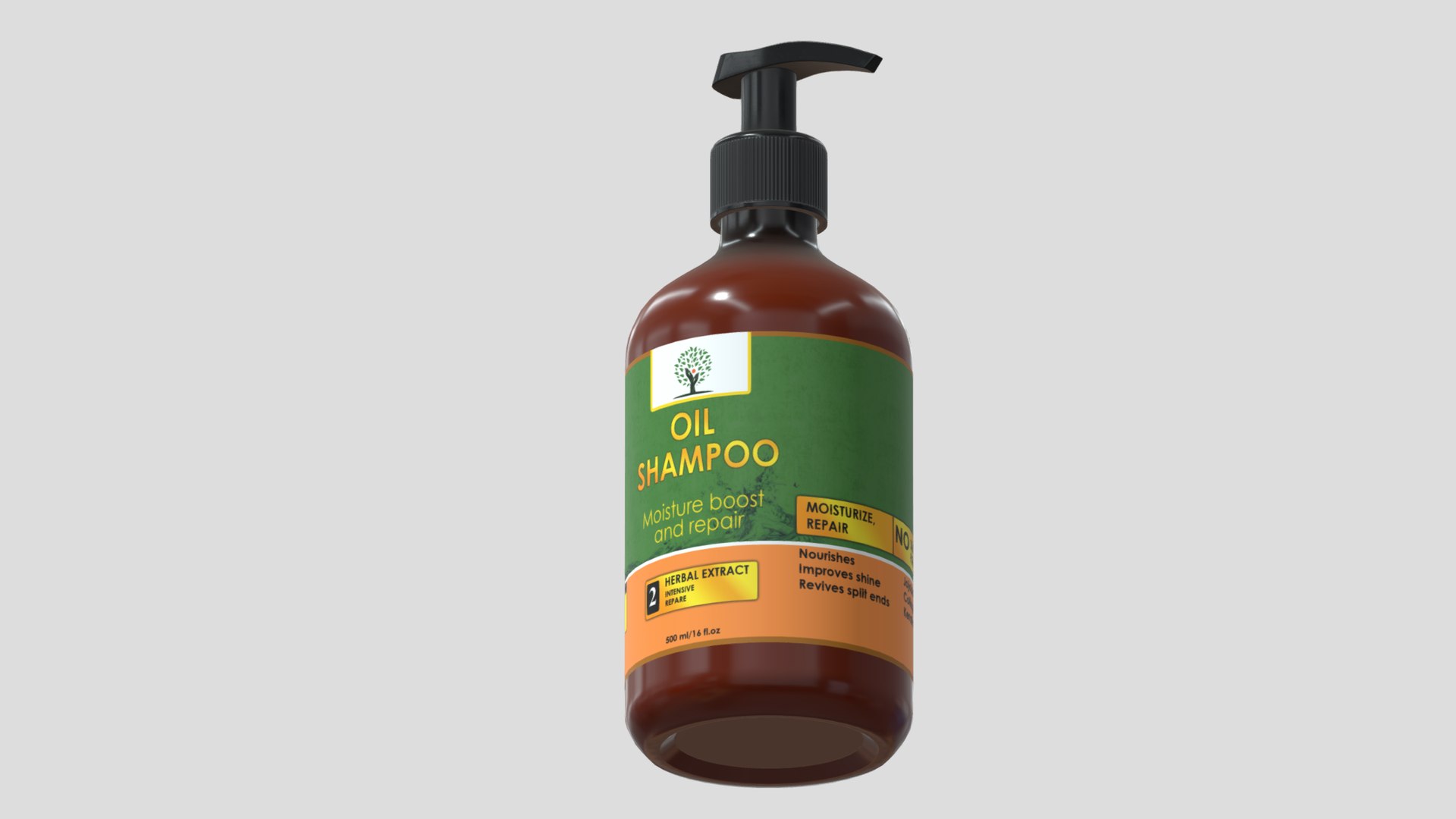 3D Oil Shampoo Low Poly Model - TurboSquid 2274136