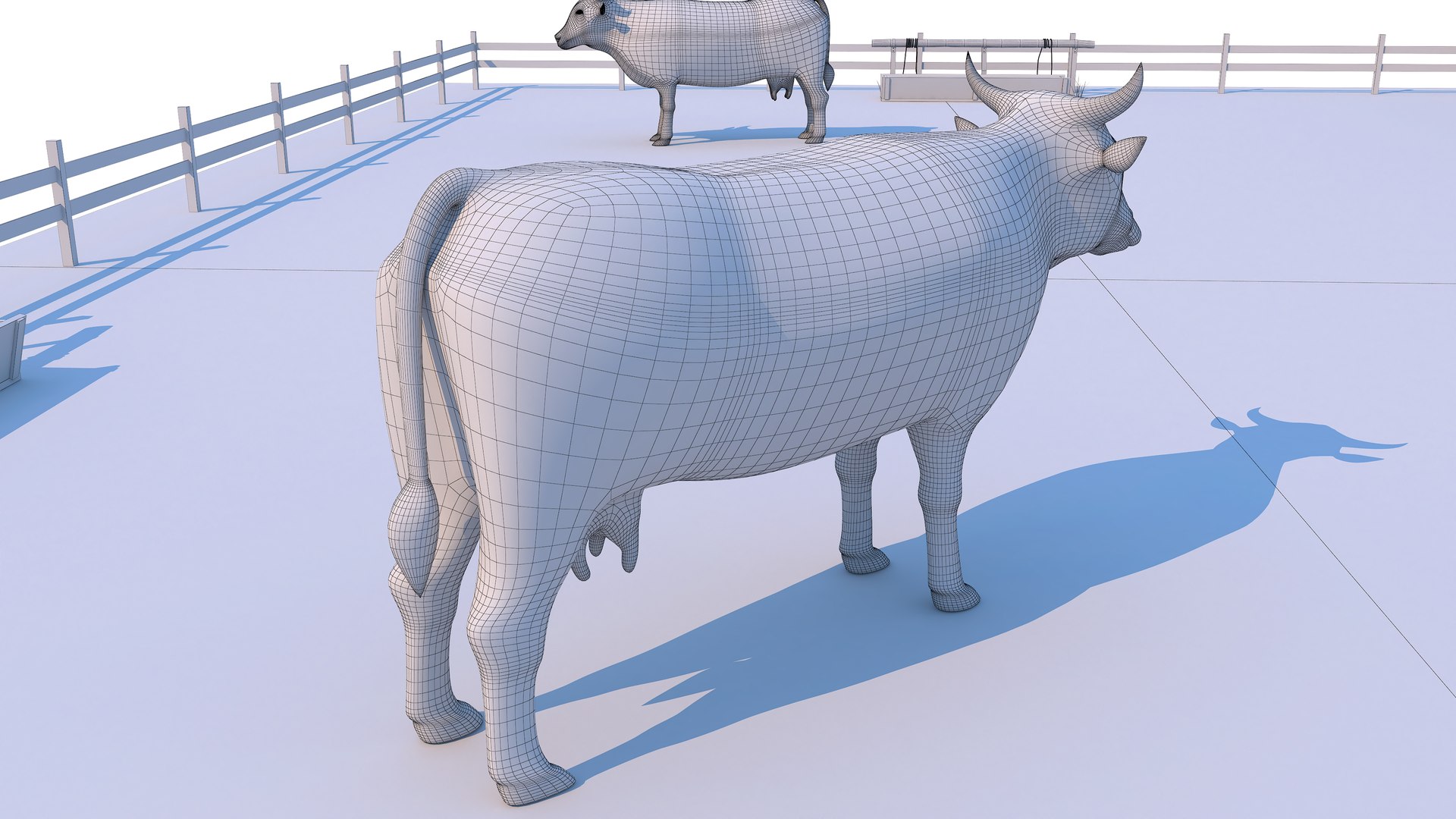 Cow Farm Model - TurboSquid 2268953