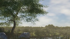 Stylized Nature  Ruin in a Beautiful Landscape 3D model