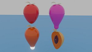 Fantasy fruits or vegetables 3D model