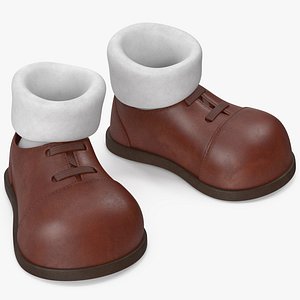 Cartoon Leather Shoes Brown with Socks