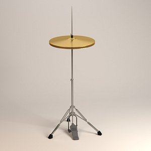hi-hat cymbal 3d 3ds