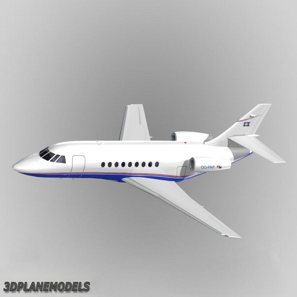 dassault falcon private livery 3d model