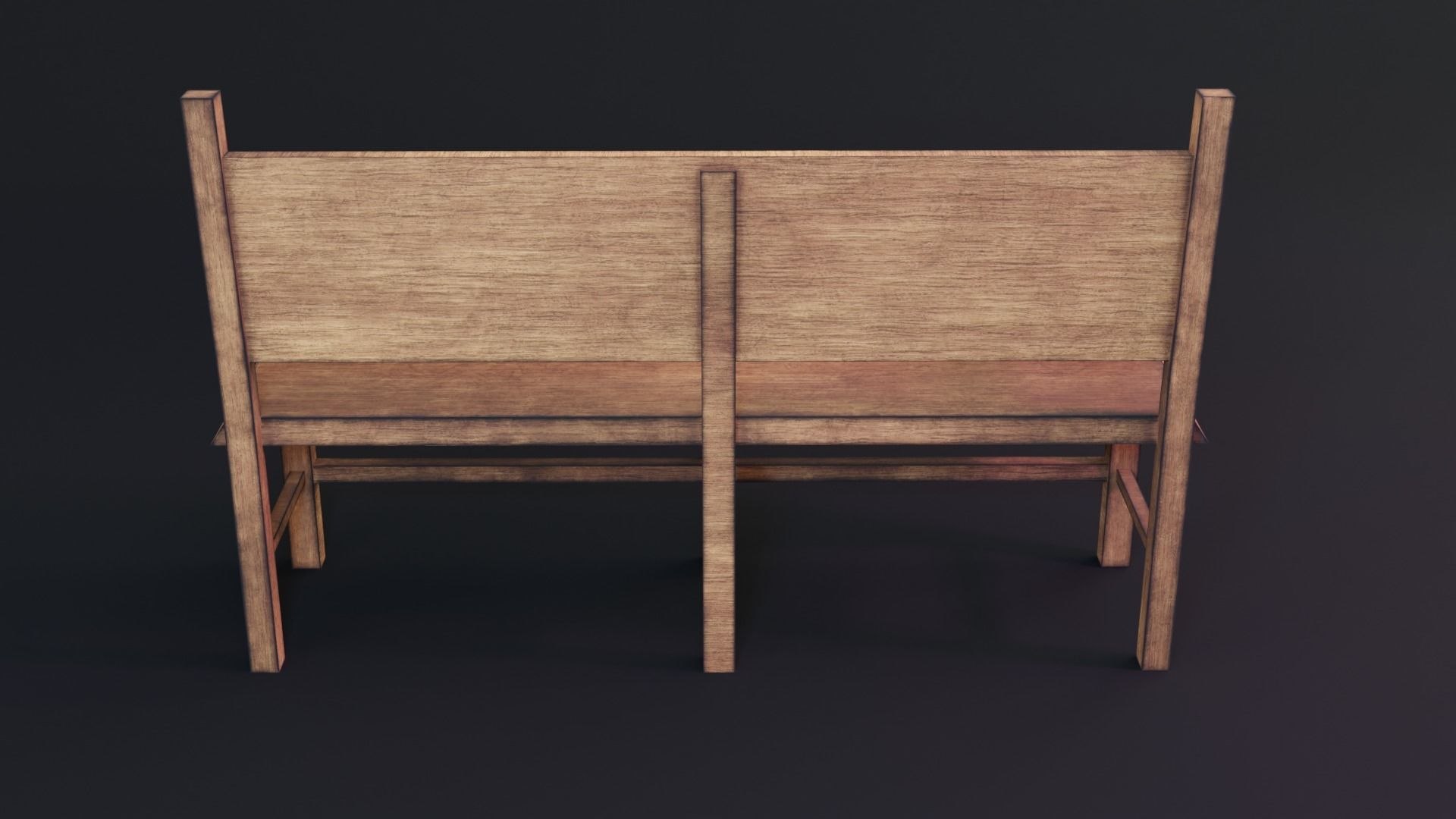 3D Bench Game Ready Low Poly PBR 3D Model - TurboSquid 2182788