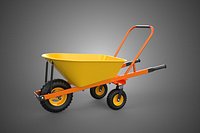 THREE CASTER WHEEL TIRE WHEELBARROW PUSH TIP STURDY BARROW 3 KIT