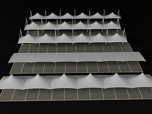 Parking Carport Tensile Membrane Structure