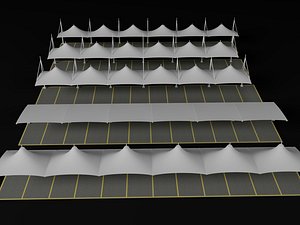 Parking Carport Tensile Membrane Structure