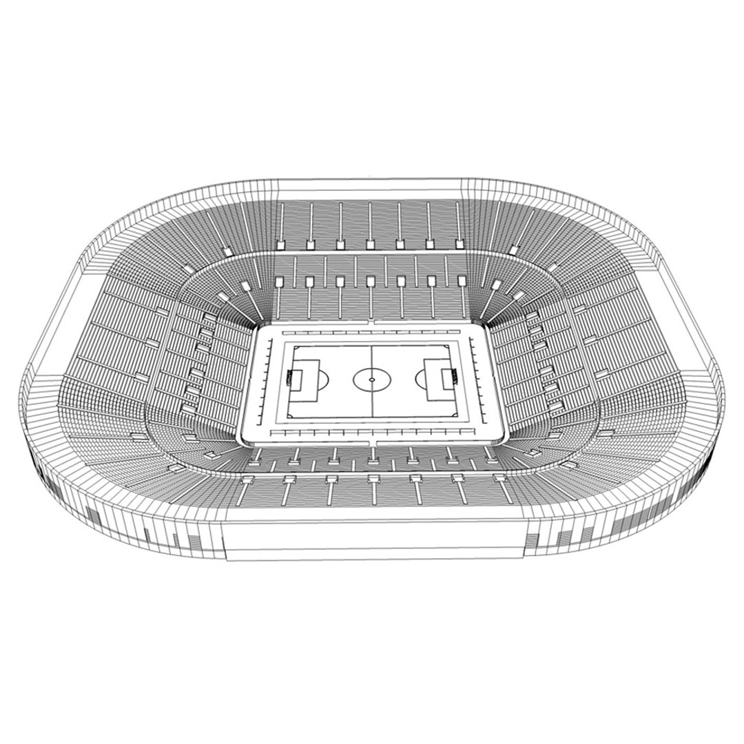 3d model football stadium