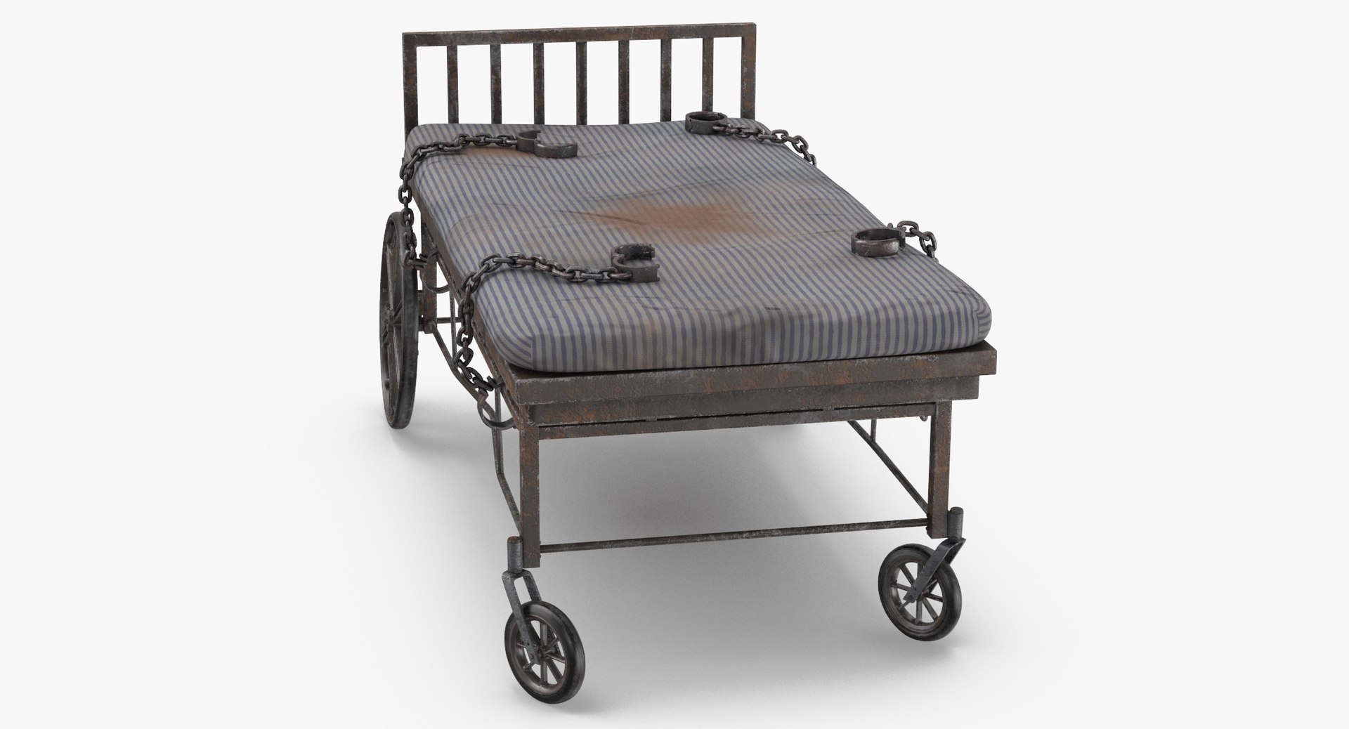 Asylum Bed with Restraints