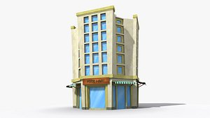3D model Cartoon Building x10