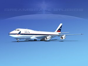 747-100 airline boeing 747 3d dxf