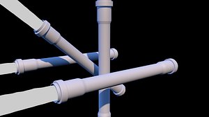 3D water pipes animation 4pack abc liquid 2