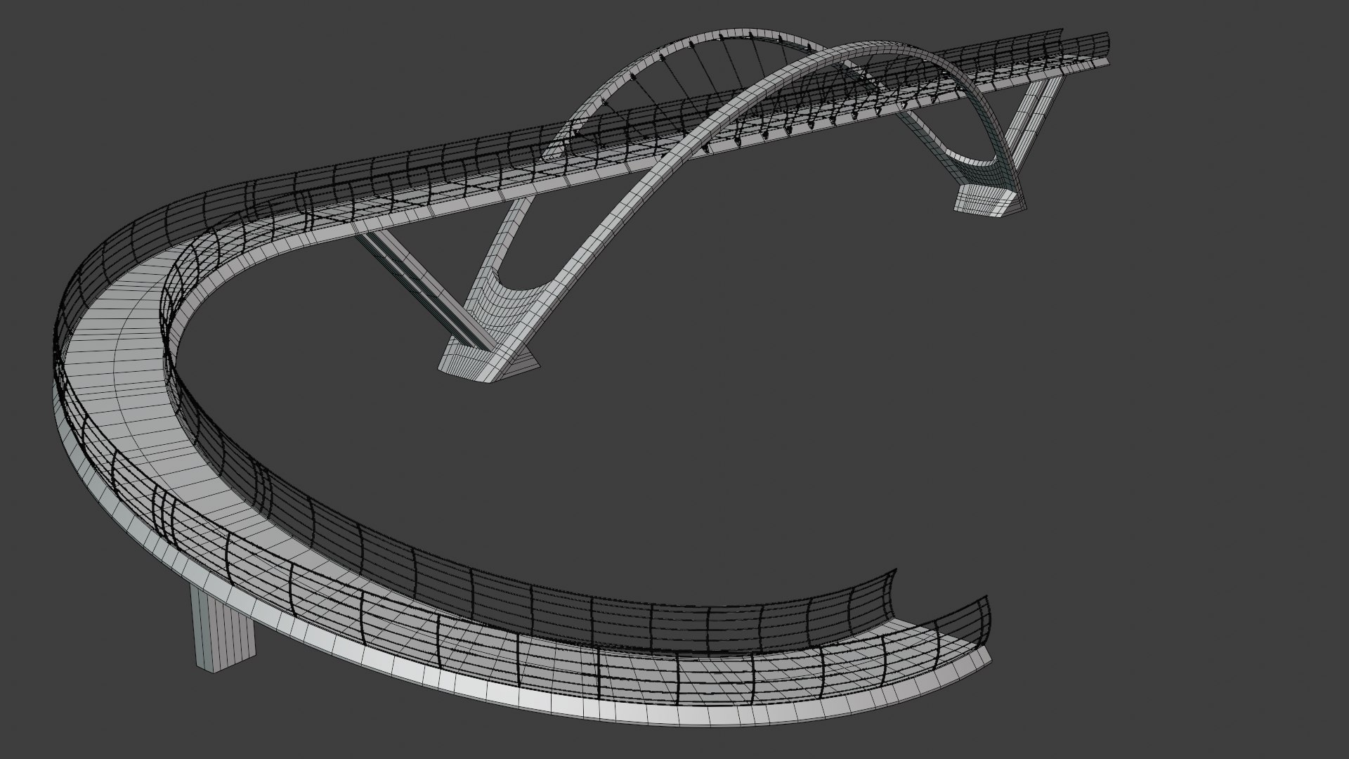 Bus Stop And Pedestrian Bridges 3D Model - TurboSquid 2192655