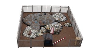 Garbage or landfill Low-poly