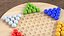 Chinese Checkers Game with Glass Marbles 3D
