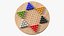 Chinese Checkers Game with Glass Marbles 3D
