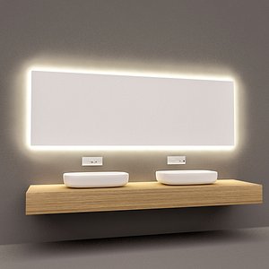 3D modern bathroom realistic model