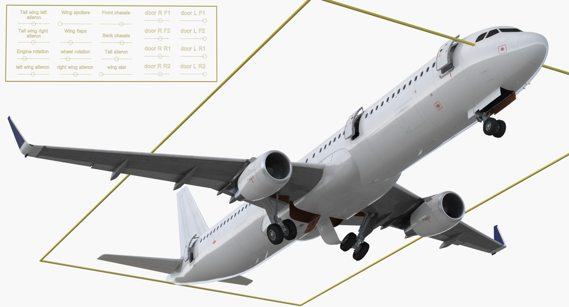 3D model airbus a321 generic interior - TurboSquid 1255226