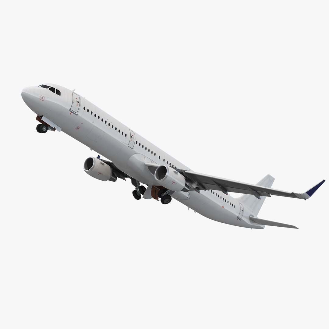 Airbus A321 Generic with Interior Rigged 3D model preview