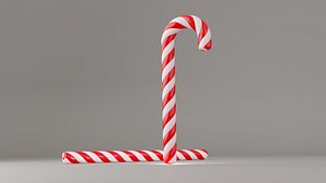 3D Candy cane model