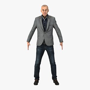 Man in Business Suit T-Pose 3D Model $149 - .3ds .blend .c4d .fbx .ma .obj  .max .unitypackage .upk .gltf - Free3D