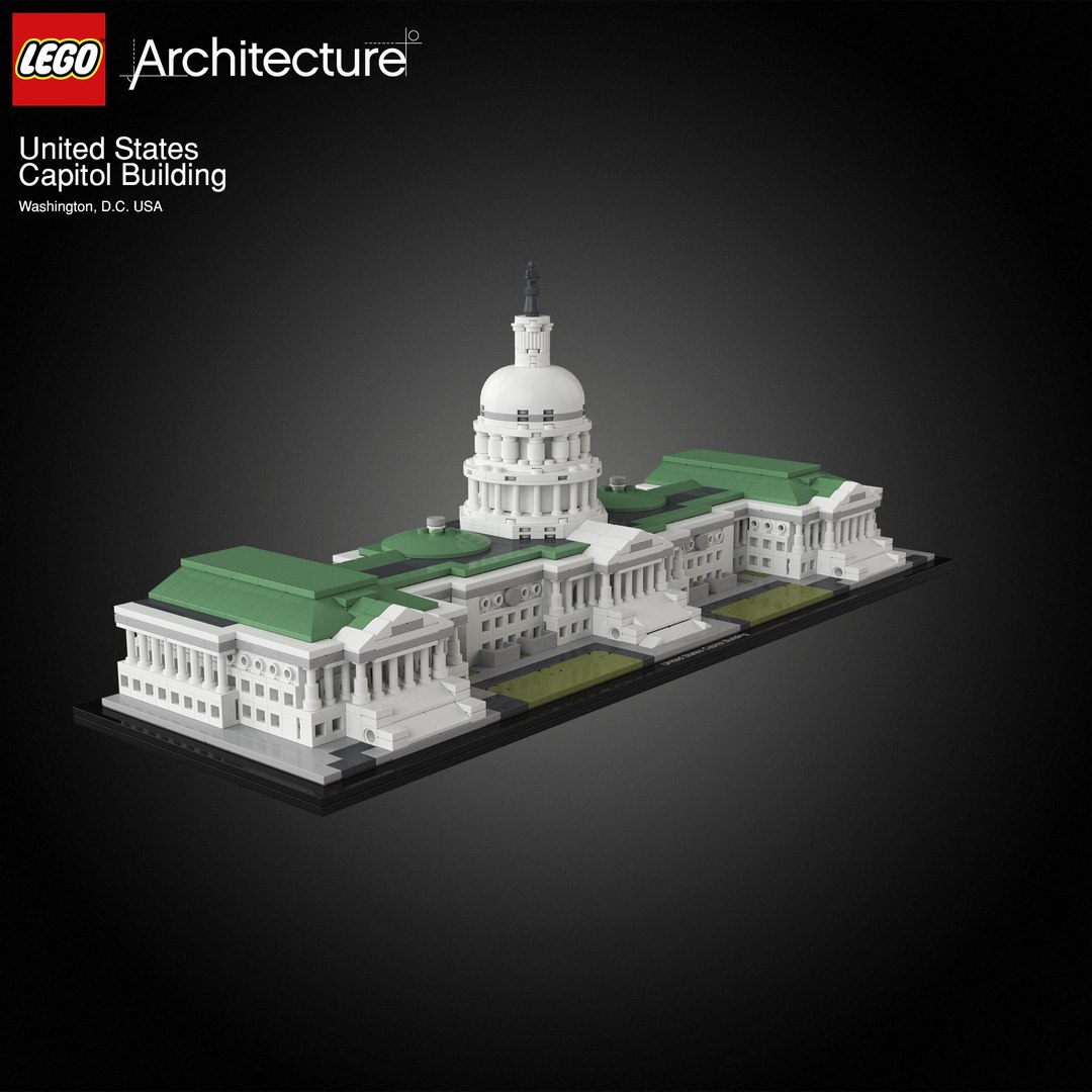 3D architectural capitol building lego 1317474