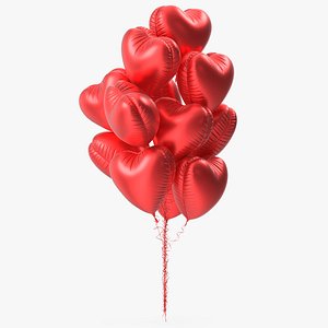 Red Heart Foil Balloons