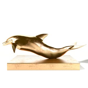 3D Golden Delphin
