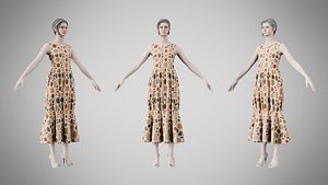 Dress 24 Terracotta Pebble Pattern