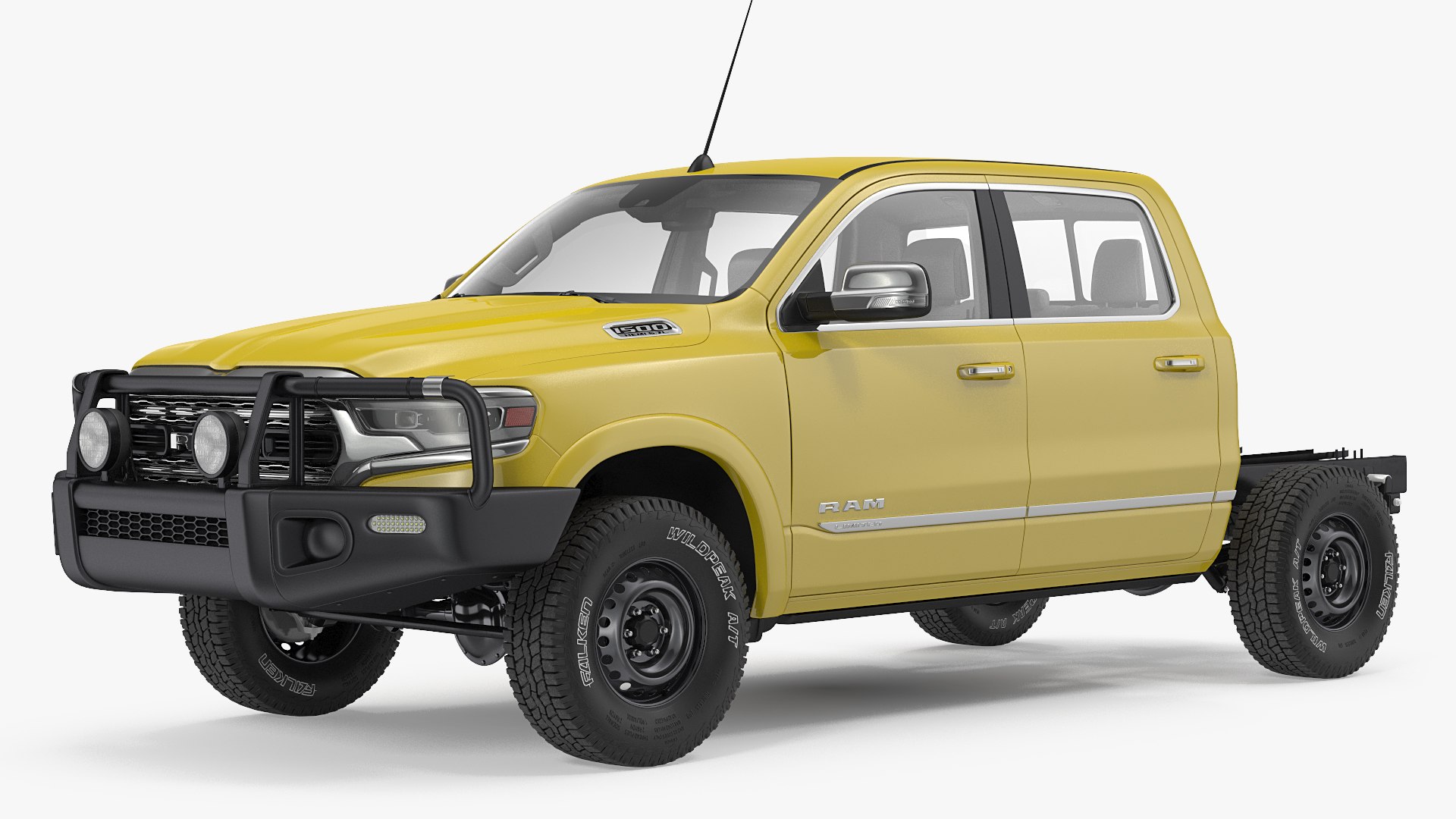 Crew Cab Dodge RAM 1500 No Bed 3D model preview