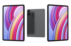 3D Xiaomi Redmi Pad Pro Graphite Gray Low Poly