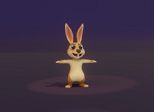 3D Cartoon Kangaroo Animated Model