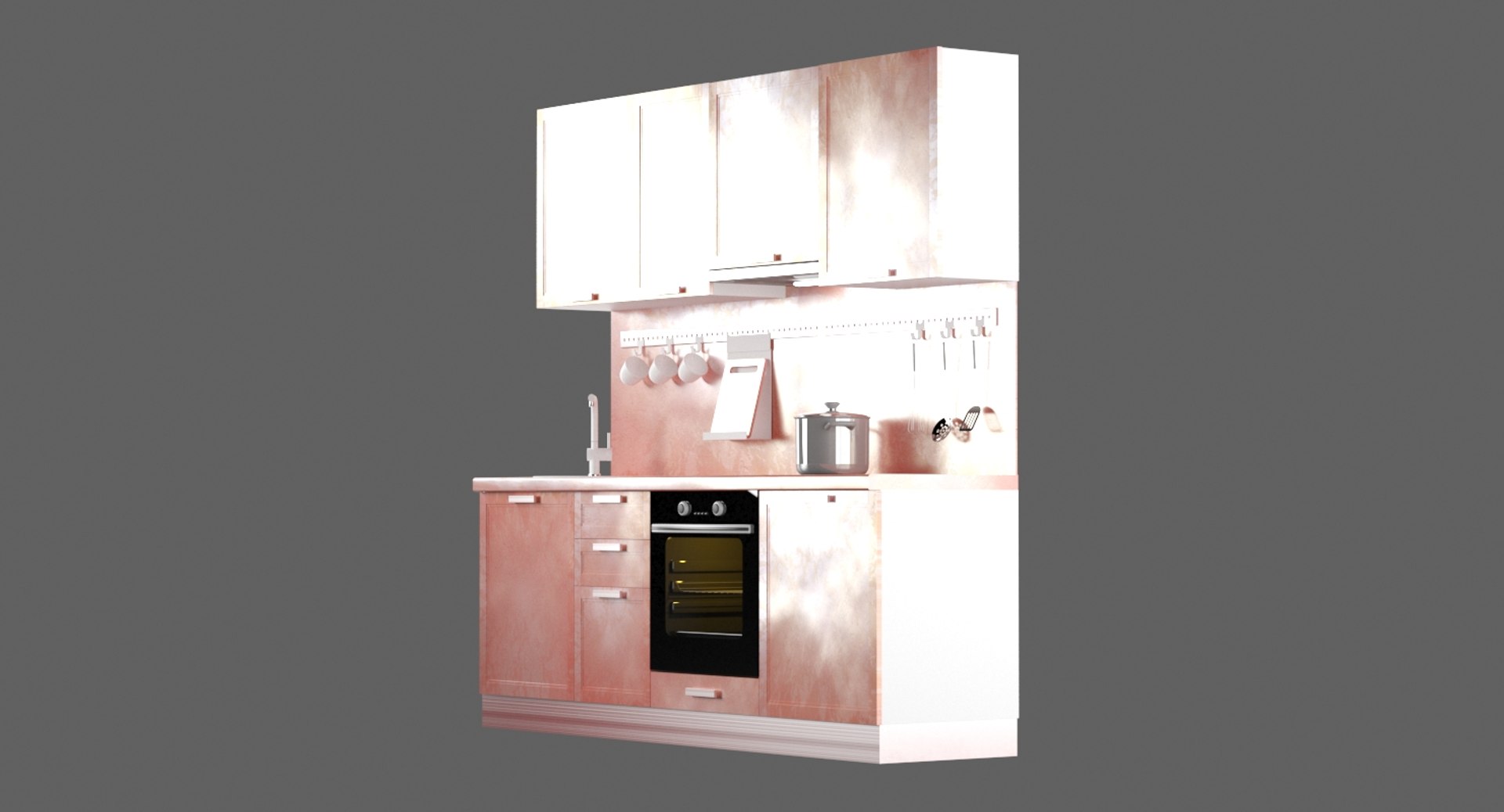 3D modular kitchen design furniture model - TurboSquid 1494712