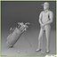 Weißer Golfspieler CG