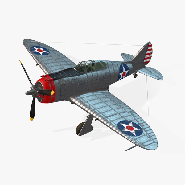 aircraft p-43 lancer real-time 3d model