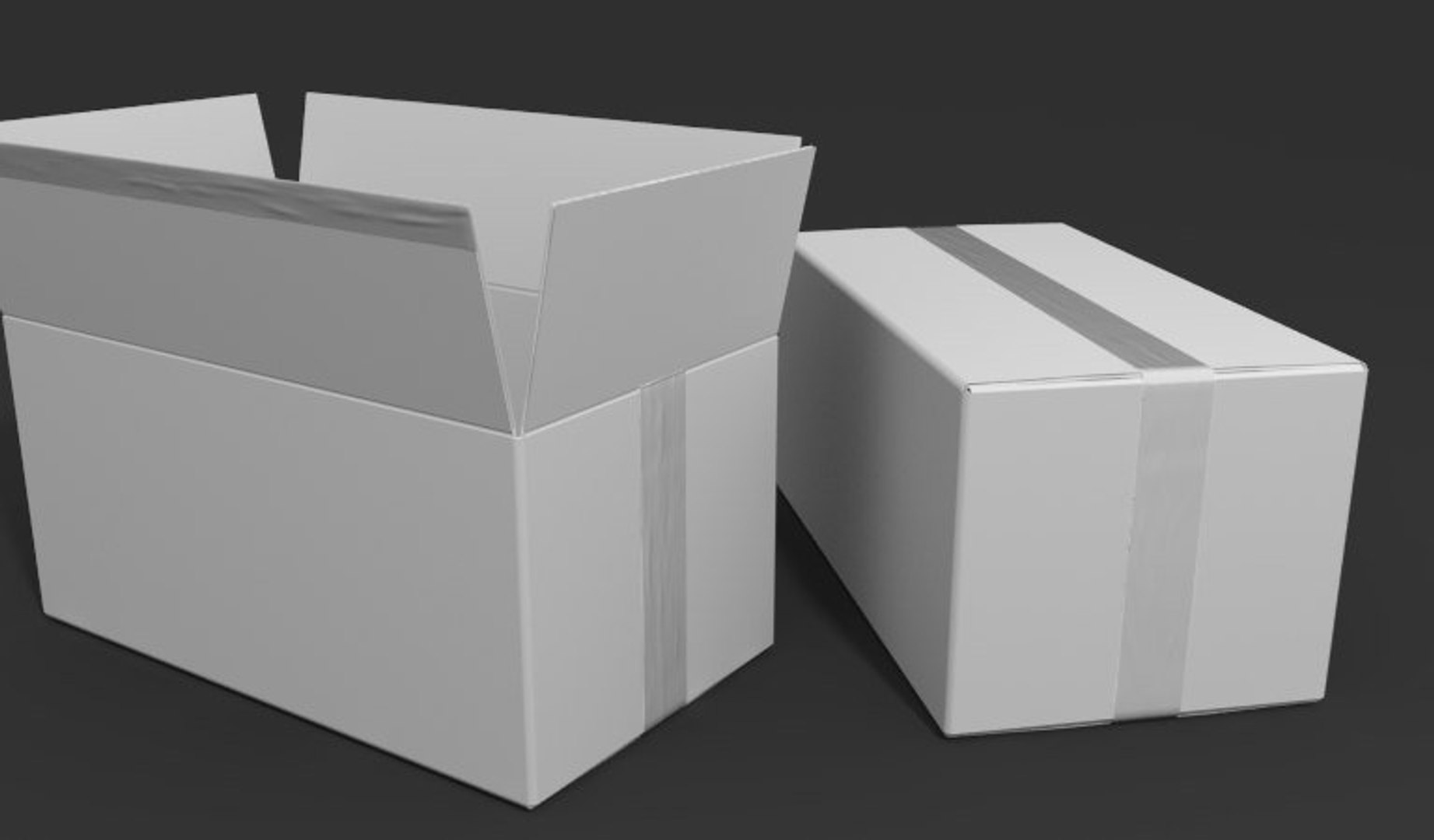 Box cardboard card 3D TurboSquid 1526220