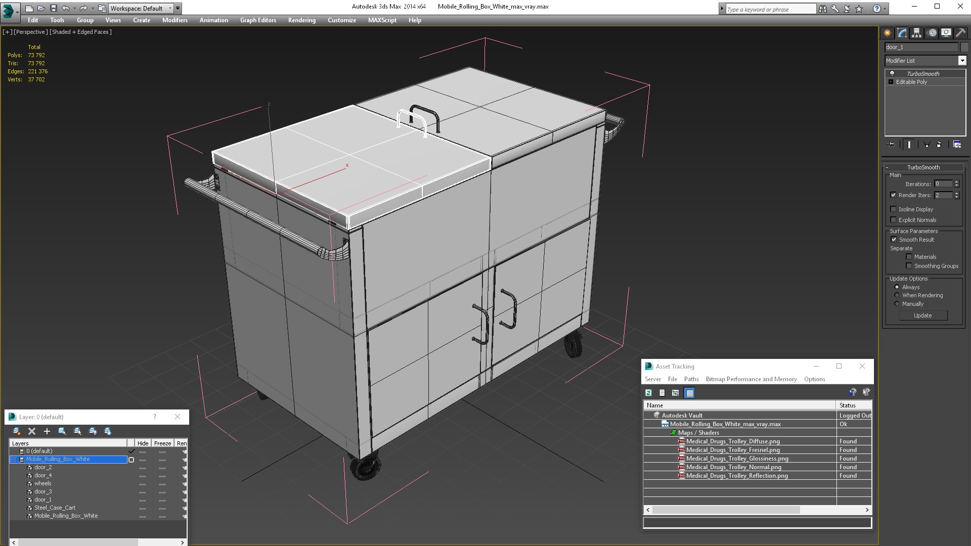 3D Mobile Rolling Box White - TurboSquid 2246377