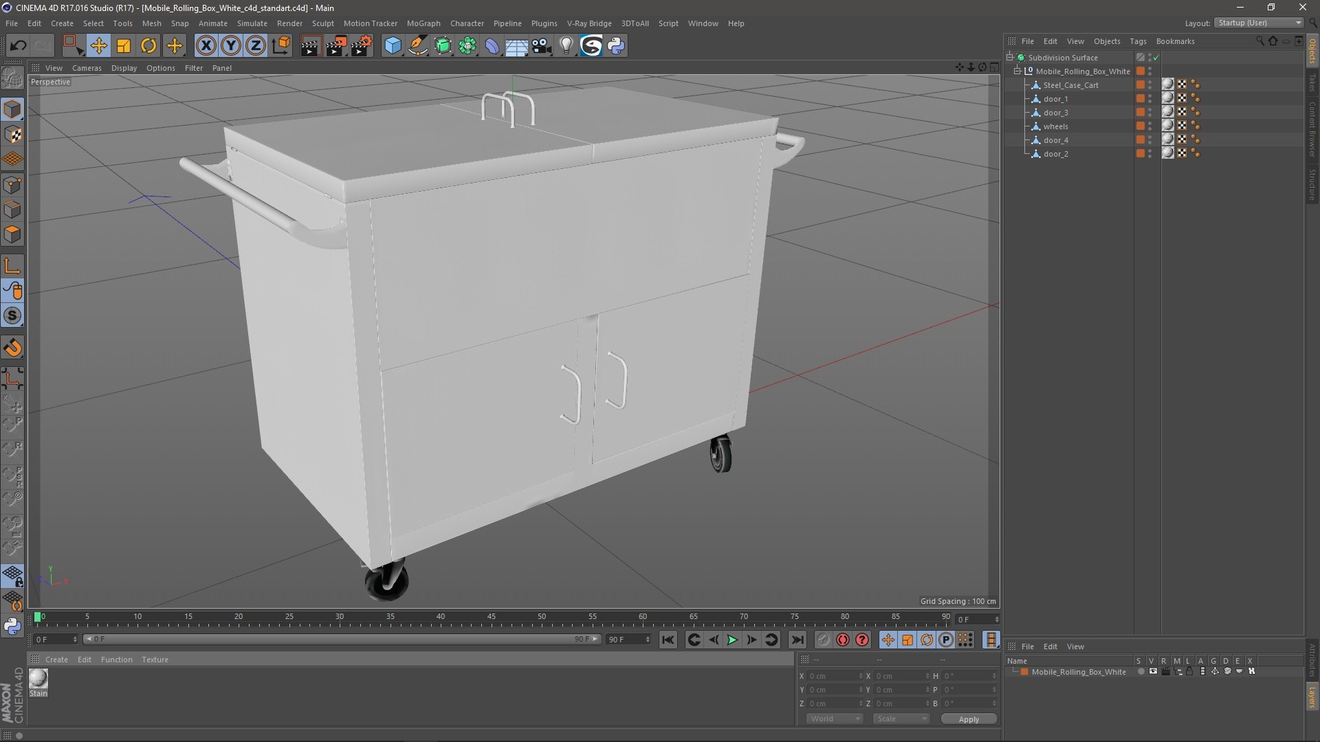 3D Mobile Rolling Box White - TurboSquid 2246377