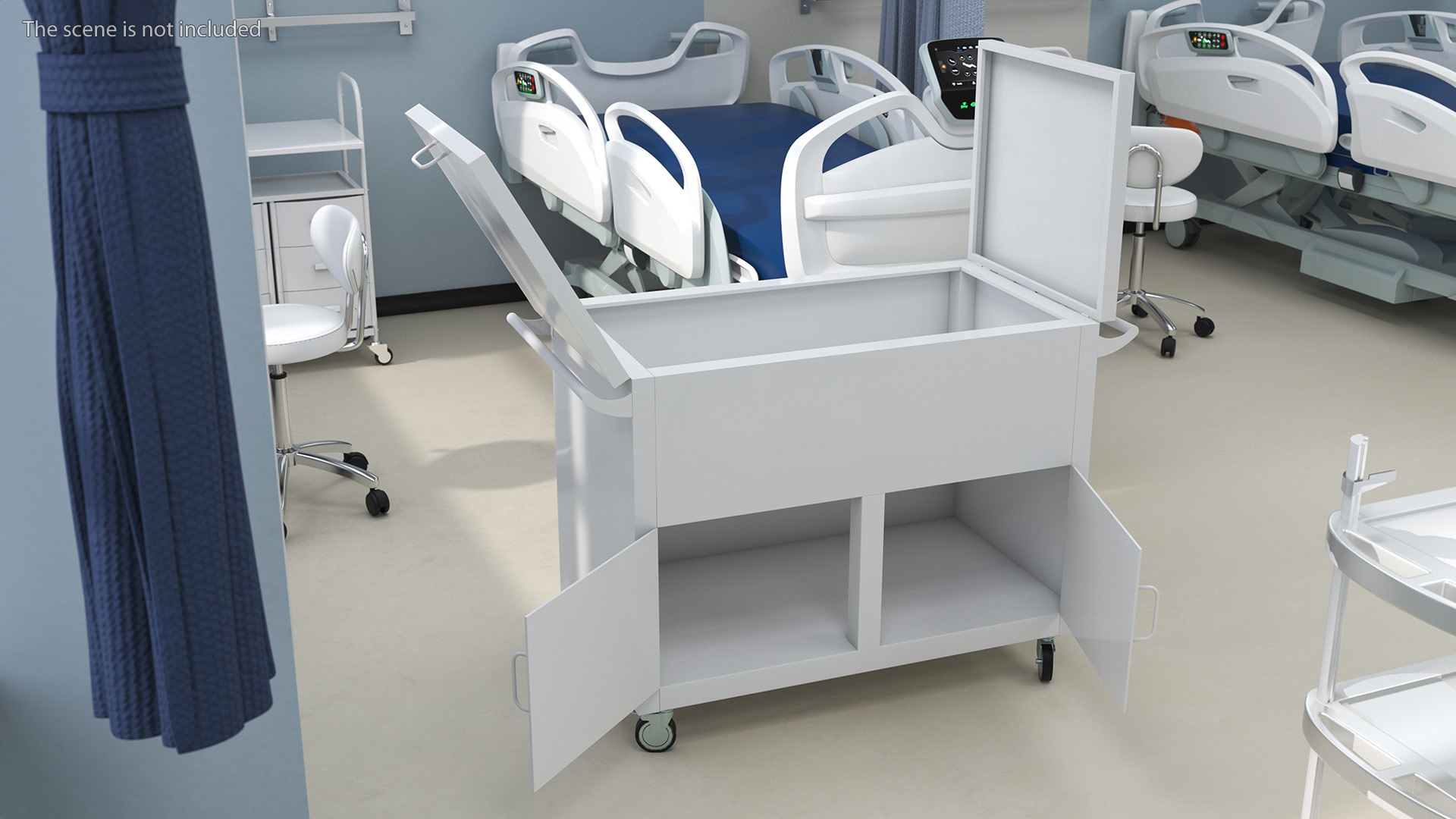 3D Mobile Rolling Box White - TurboSquid 2246377