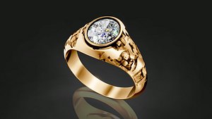 Organic stone rock  ring model