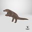 3D Realistic Pangolin in Standing Pose model