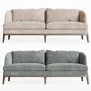 3D seychelles wood trim sofa model