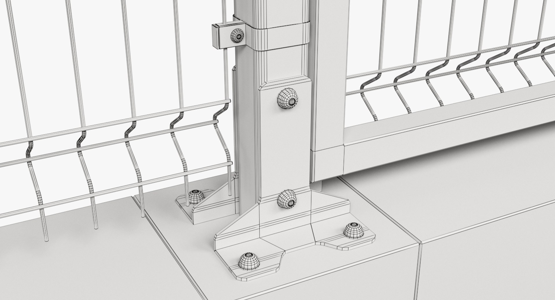 Fence panel model - TurboSquid 1287719