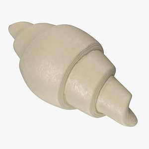 3D model French Croissant Raw Dough