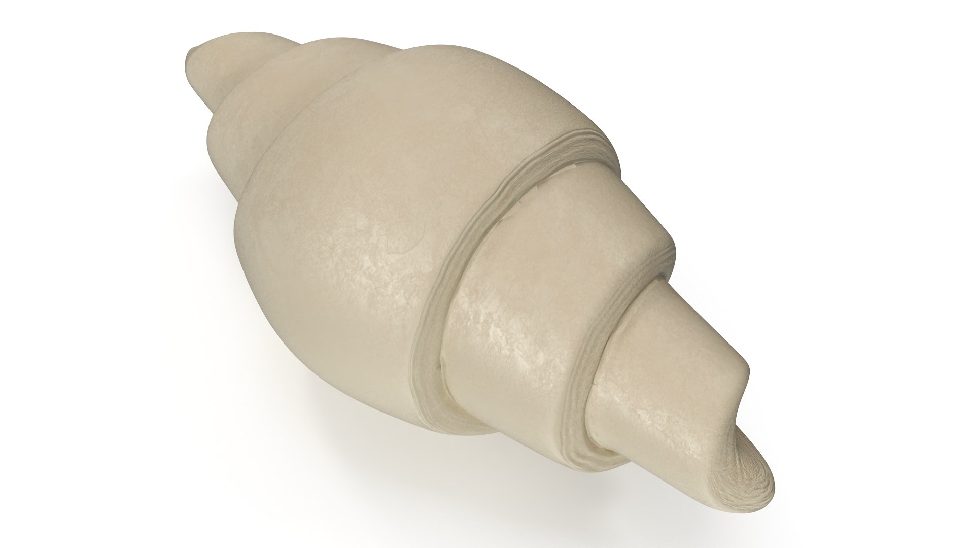 French Croissant Raw Dough 3D model preview
