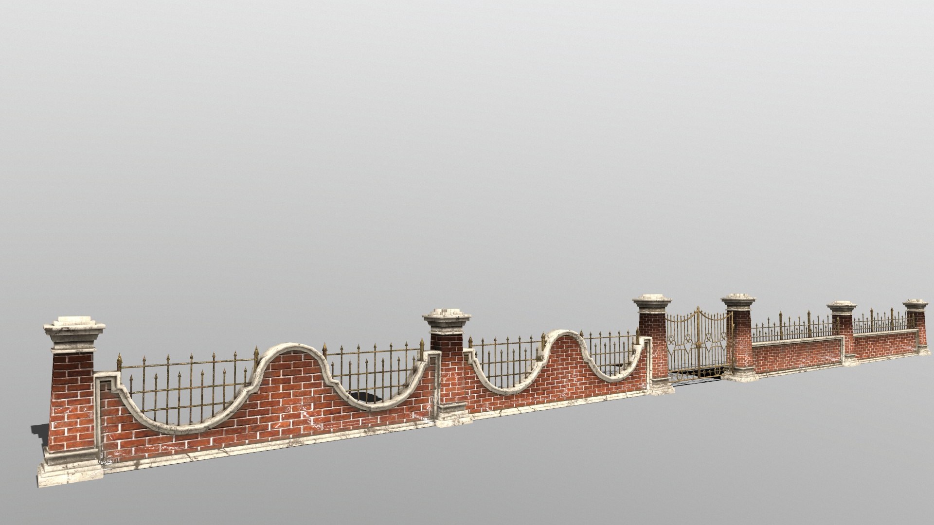 3D Gate Wall - TurboSquid 1305174