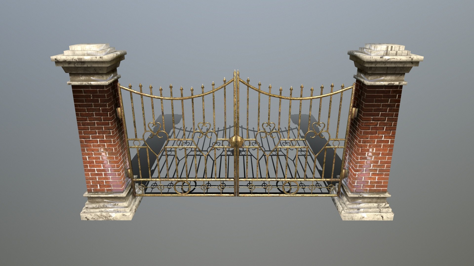 3D Gate Wall - TurboSquid 1305174