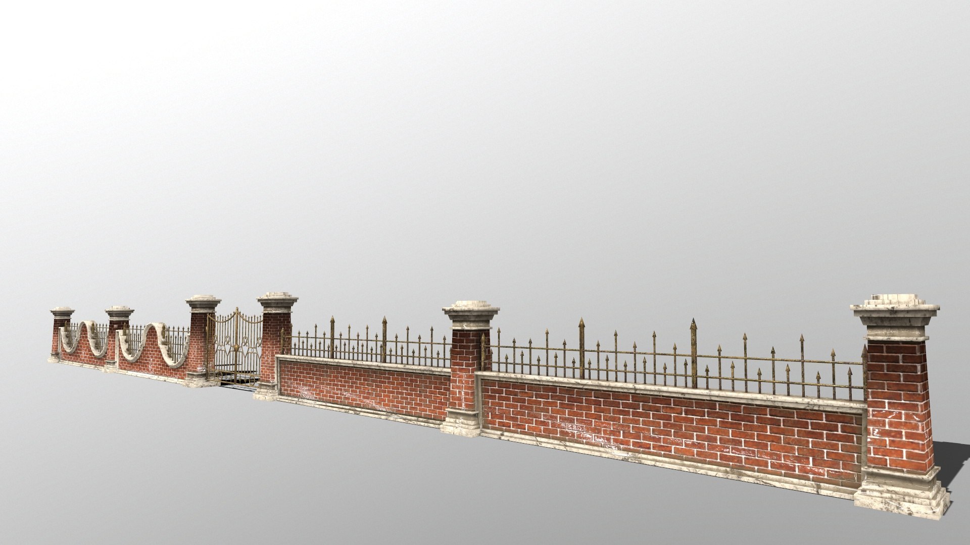 3D Gate Wall - TurboSquid 1305174
